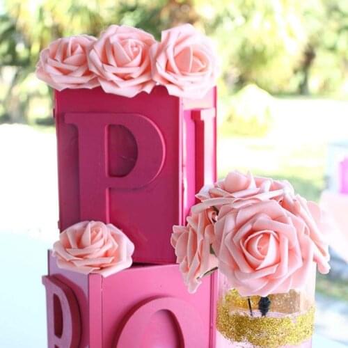 30Pcs 8cm Big Foam Rose Artificial Flower Heads For Wedding Party Decorations DIY Wreaths Bouquet Handmade Crafts Accessories