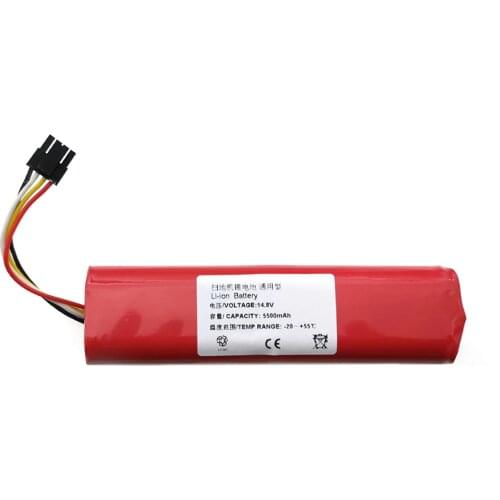 5500mAh li-ion 18650 robot Vacuum Cleaner accessories battery robot Robotics cleaner 2pcs brush for xiaomi mi roborock S50 S51