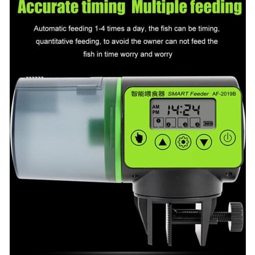 Aquarium Smart Automatic Feeder LCD Indicate Timing Fish Tank Feeding Dispenser LCD Indicates Timer Aquarium Accessories