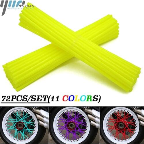 Motorbike Motocross Pit Dirt Bike Enduro Off Road Rim Wheel spoke skins cover 72PCS For Yamaha Ducati Suzuki Honda Kymco ATV