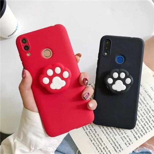 Candy Case Cat Dog Paw Holder Soft Cover For Xiaomi Redmi 3S 4A 4X 5 Plus 5A 6 Pro 6A 7 7A 8 8A 9 Power 9A 9AT 9i 9C NFC 9T Y3