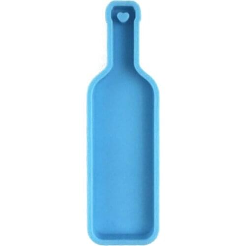 F3MF 4 Pcs DIY Wine Bottle Keychain Epoxy Resin Mold Jewelry Pendants Silicone Mould