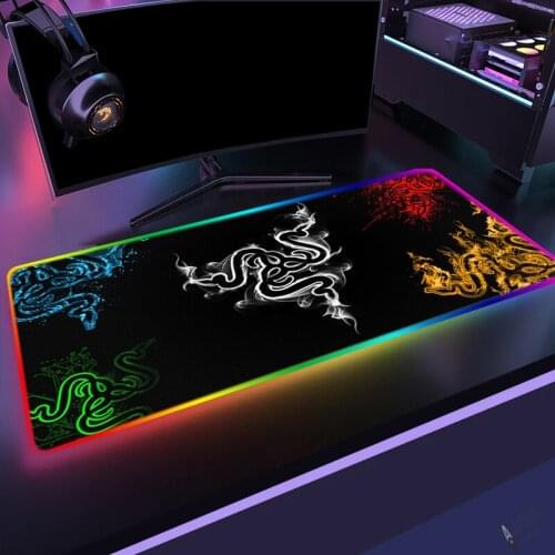 Razer Mouse Gamer Desk RGB Table Mat Computer Mouse Pad Anime Mausepad Gaming Keyboard for Compass Rug Gamers Accessories Mice