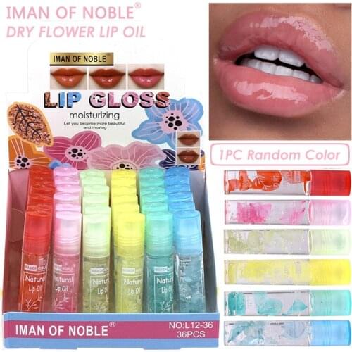 Beautiful Dry Flower Lip Oil Moisturizing Lip gloss Plumper Durable Therapy Repair Cracked Dry Lips Hydrating Korean Lip gloss