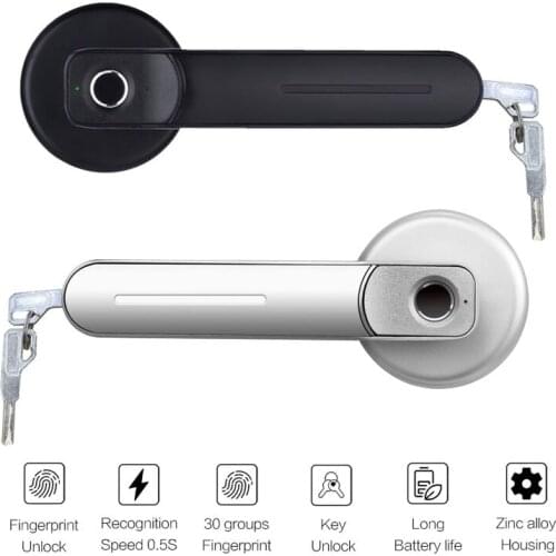 Multifunctional Fingerprint Door Lock With Silent Mode With Keys Home Smart Zinc Alloy Semiconductor Fingerprint Door Lock