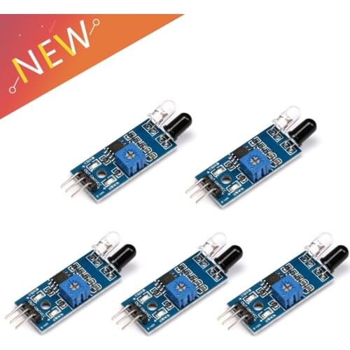 5PCS IR Infrared Obstacle Avoidance Sensor Module for Arduino Car Robot 3-wire Reflective Photoelectric New Porcelain