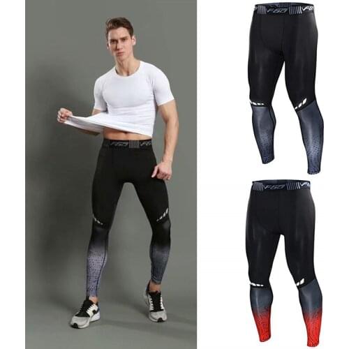 Mens Gym Compression Leggings Sport Training Pants Men Running Tights Trousers Men Sportswear Dry Fit Jogging Pants
