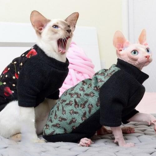 Dog Cat Clothes Winter Warm Soft Cat Hoodies Sphynx Cat Costumes Pullover Puppy Dog Clothes Pet Dogs Sweater Clothing For Cats