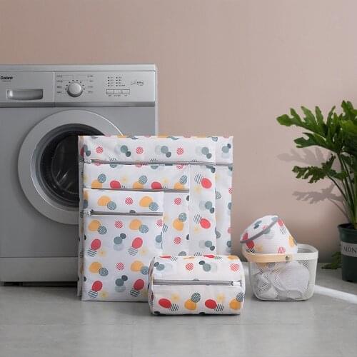 Special Care Mesh Laundry Wash Bags Printed Foldable Delicates Lingerie Bra Socks Underwear Washing Machine Clothes Net Bag