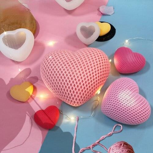 Woven Love Silicone Mold Diy QueenS Day Love Mousse Cake Heart Shaped Chocolate Silicone Mold