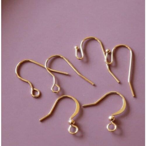 Pendant ear hooks plated 18k real gold color-preserving material DIY hand-made jewelry materials accessories