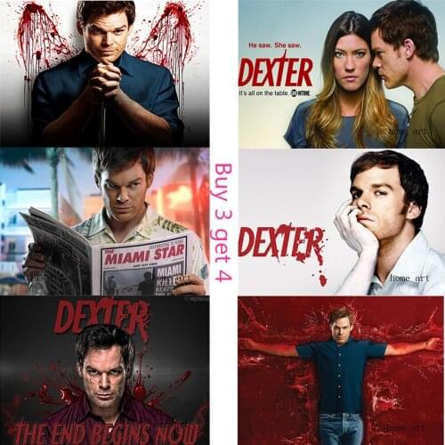 Dexter movie Poster Clear Image Wall Stickers Home Decoration Good Quality Prints White Coated Paper home art Brand