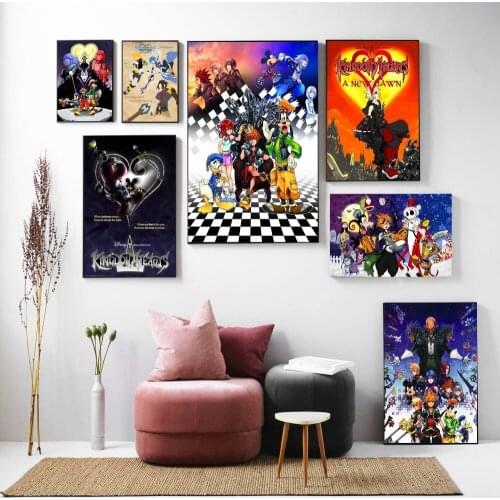 Kingdom Hearts Cartoon Remix Design Posters And Prints Canvas Art Painting Wall Pictures For Living Room Decoration Home Decor