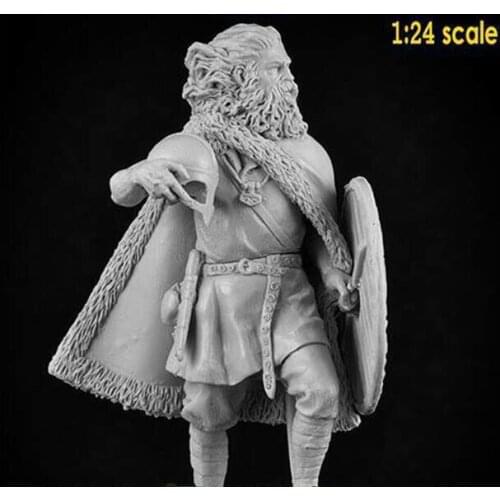 Unassambled 1/24 75mm ancient Knight stand with BASE Resin figure miniature model kits Unpainted