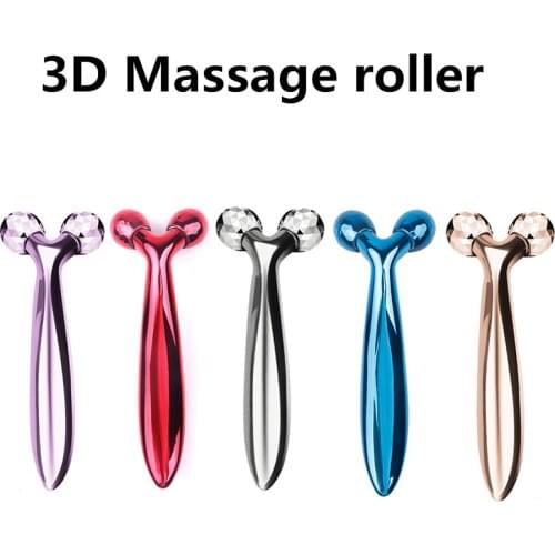 5pc/Set 3D Roller Massager 360 Rotate Thin Face Full Body Shape Massager Lifting Wrinkle Remover Facial Massage Relaxation Tool