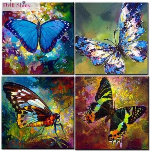 Needlework Diy Diamond Painting oil Butterfly Handwork Diamond Embroidery cross stitch Full Square Diamond Mosaic Decorative
