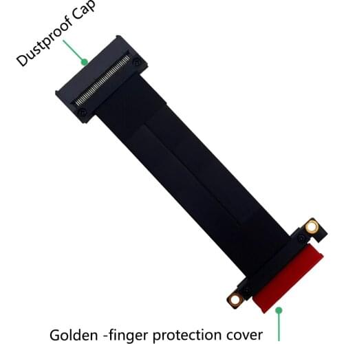 SFF-8639 (U.2) 180° to PCI-E 3.0 4X Ribbon Extender Cable for U.2 NVME SSD