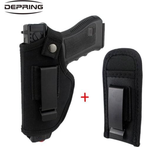 Universal Tactical Concealed Carry IWB OWB Ambidextrous Pistol Holster with Extra Magazine Pouch Holster for All Sizes Handguns