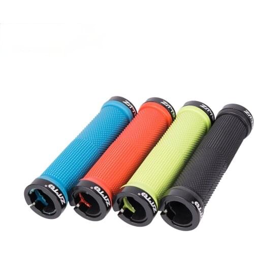 1Pair ZTTO MTB Handlebar Grips Silicone Gel Lock on Anti slip Grips for MTB Folding Bike Skull design bicycle parts AG15