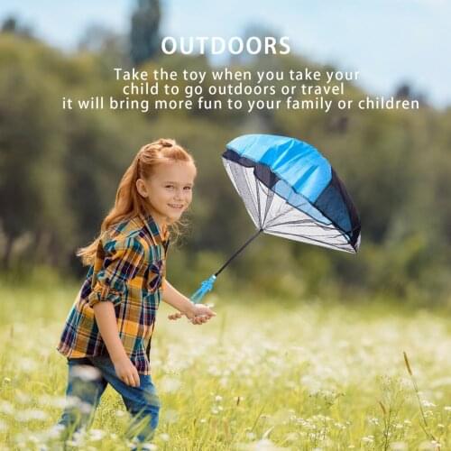 1PC Kids Hand Throwing Parachute Toy For Childrens Educational Parachute With Figure Soldier Outdoor Fun Sports Play Game