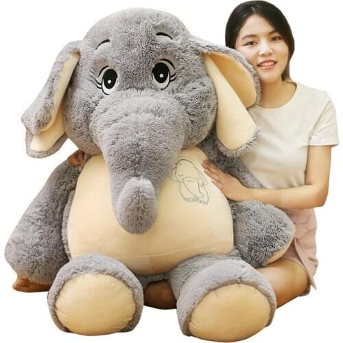 1pc Giant Plush Elephant Toys Stuffed Elephant Plush Toys Big Flappy Ears Plush Elephant Animal Toys For Children Christmas Gift