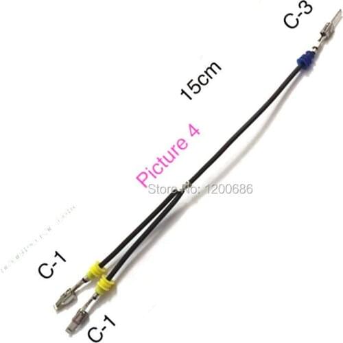 15CM 20AWG Male Female 1J0973737 1J0973837 terminal Fit For Audi Xenon Hid Headlight Plug cable wire harness