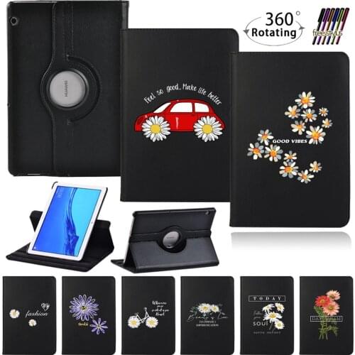 360 Rotation PU Leather Case for Huawei MediaPad T3 10 9.6"AGS-L09-L03 W09/T5 10 10.1"AGS2-W09/W19/L03/L09 Smart Tablet Case