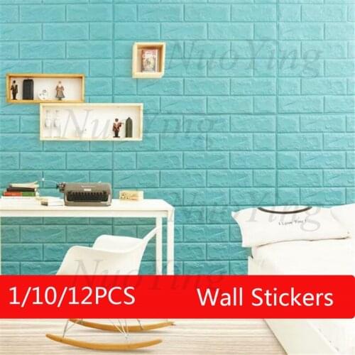 3D Brick Wall Sticker Self Adhesive Wall Tiles Peel to Stick Wall Decorative Panels for Living Room Bedroom White Color 3D