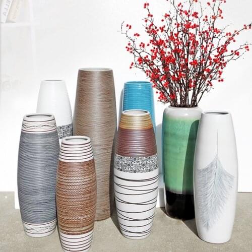40CM Nordic Ceramic Vase Living Room Decoration Ornaments Modern vase decoration home design