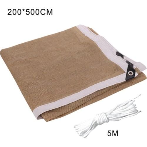 90% Shading Cloth Beige Balcony Sun-shading Mesh Garden Courtyard Sunscreen Net Plants Protecting HDPE Sun Shade Awning Cloth