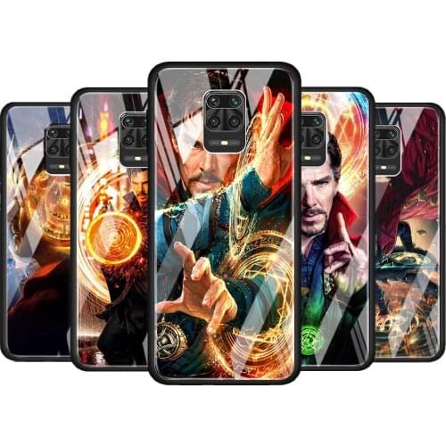 Doctor Strange Marvel hero for Xiaomi Redmi Note 10 Pro Max 10S 9T 9S 9 8T 8 7 Pro 5G Luxury Tempered Glass Phone Case Cover