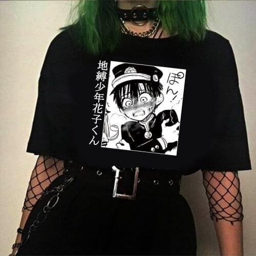 Kawaii Japanese Anime Toilet Bound Hanako Kun T Shirt Men/women Cartoon Print T-shirt Summer Fashion O-neck Tee Tops Unisex