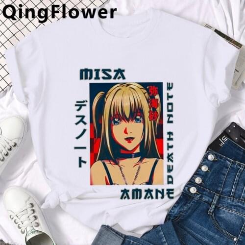 Anime Death Note Misa Amane top tees t-shirt male plus size vintage print casual kawaii tshirt t shirt streetwear plus size