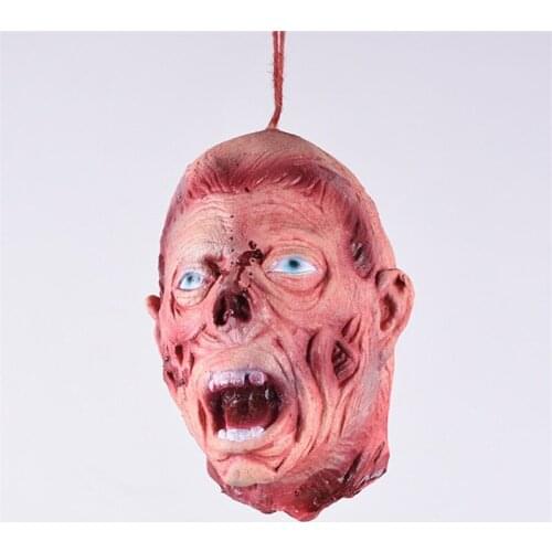 Halloween Simulation Zombie Beheading Horror Ornaments Secret Room Haunted House Hanging Ghost Bloody Silicone Zombie Halloween