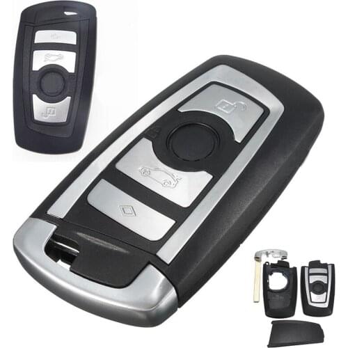 JX-LCLYL 4 Button Remote Case Fob Shell Folding With Uncut Key Blade Fit For BMW