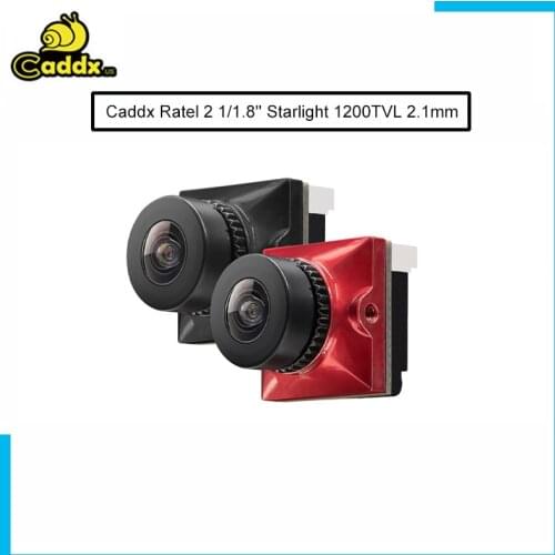 Caddx Ratel 2 1200TVL FPV Camera 1/1.8'' Starlight 165 FOV 2.1mm NTSC/PAL 16:9/4:3 Switchable 19*19mm Super WDR for FPV Racing