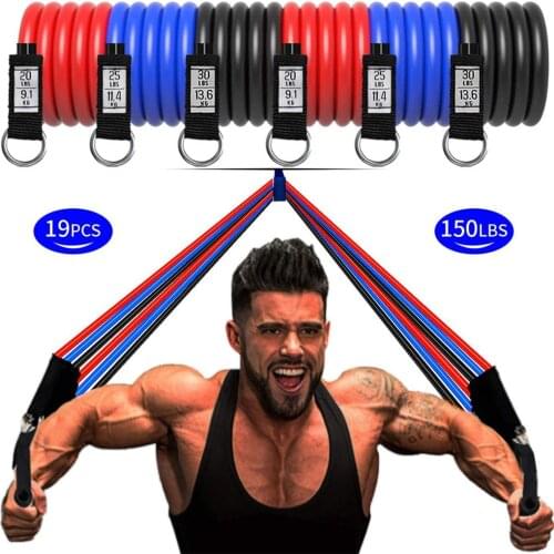 Resistance Bands Set Pull Up Exercise Bands Handles Door Anchor for Men Women Legs Arms Chest Train Workouts Home Gym Equipment