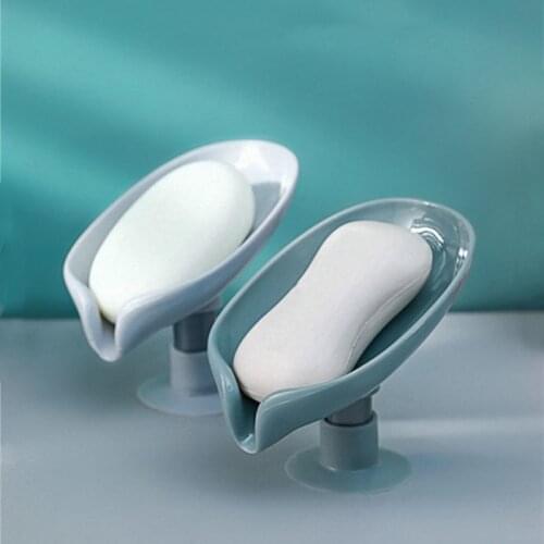 Leaf Shape Soap Box Drain Soap Holder Box Bathroom Shower Soap Holder Dish Storage Plate Tray Bathroom Supplies Bathroom Gadgets