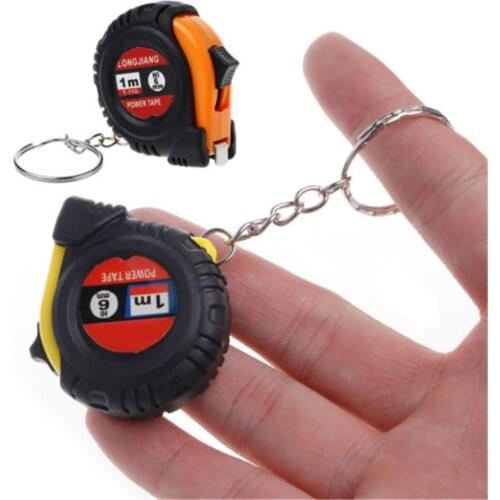 Creative Retractable Ruler Tape Measure Key Chain Mini Pocket Size Metric 1m/3.28Ft/39" Keyring Keychain Car-styling