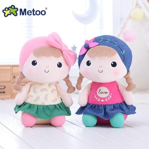 Metoo hot selling sweet cute plush&stuffed kawaii kids Toys lovely girls series doll design for girls gift Christmas Gift