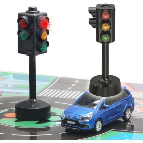Miniature Plastic Traffic Signal Light Toys Traffic Safety Props for Kids Toys