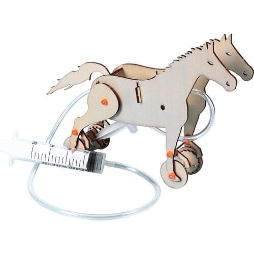 Student DIY pneumatic carriage assembly model remote control educational toy material kit childrens educational toy