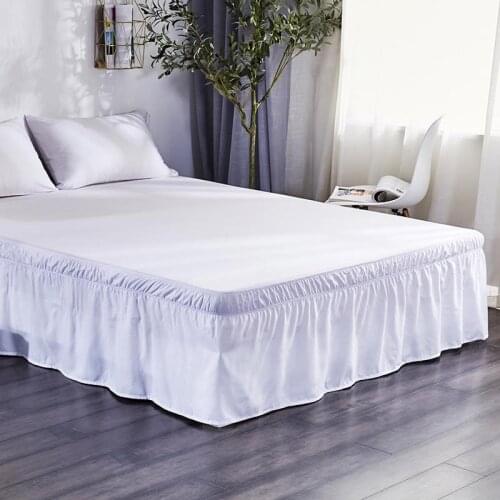 Fashion Bed Skirt Without Pillowcase Elastic Bedspread Soft Bed Cover Sheets King Queen Size Double Layer Bed Skirt Home Decor