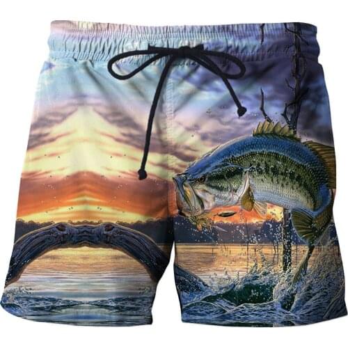 2021 Tropical Fish HD 3D Swimming trunks shorts Mens Funny Fishing Bermuda Breathe Mens Boys Beach pants Sport shorts fashion