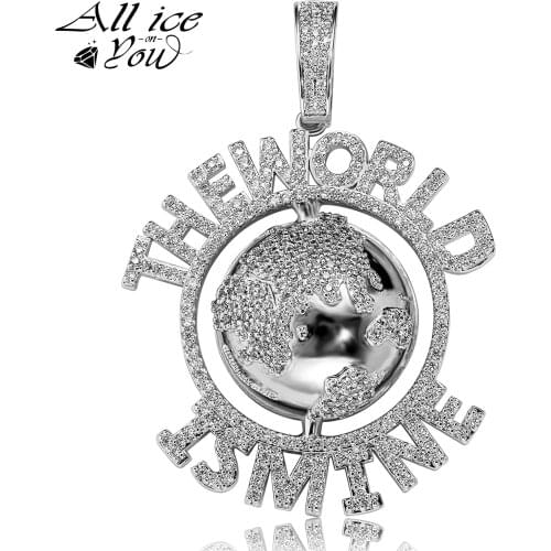2021 New Top Luxury Silver color The Word Is Mine Iced Out Cubic Zirconia Pendant Necklace Hip Hop Fashion Jewelry Women Gift