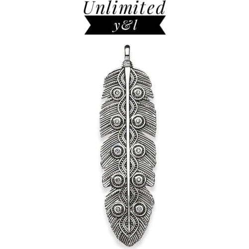 Eagle Feathers Pendants Thomas Style 925 Sterling Silver Fashion DIY Jewelry Making Necklace Accessories for Women Men 2018 New