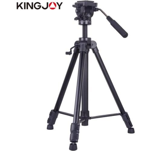 KINGJOY Official VT-1500 Tripod Stand Profesional for Canon Nikon SLR Camera Tripod Video Aluminum Bracket Holding Ball Head