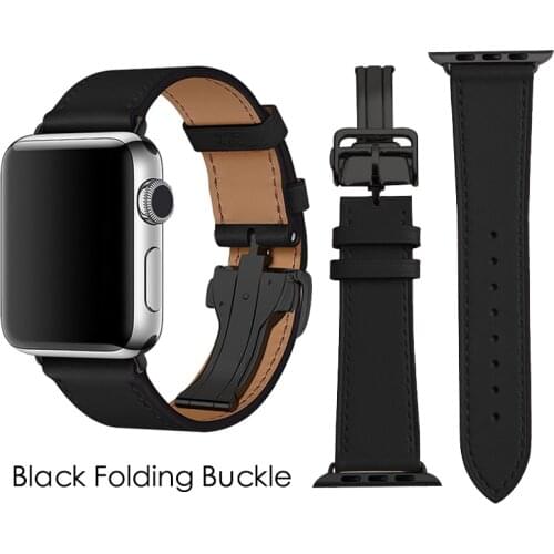 For Apple Watch Seires 4 5 40-44mm Watch Bracelet Genuine Leather Strap For herm Apple Watch Band Series 1 2 3 iWatch Watchbands