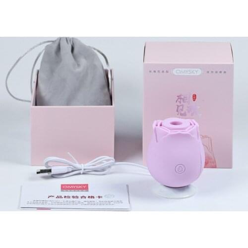 Rose Vibator Toy Tongue Lick Sucking Rose Vibrator For Women Intimate Goods Nipple Sucker G-Spot Clitoris Stimulation Adults