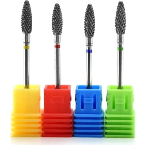 Tungsten Rotate Burr Cuticle Clean Mill Cutter Nail File Alloy Nail Drill Bits Professional Manicure Machine Electric Bits